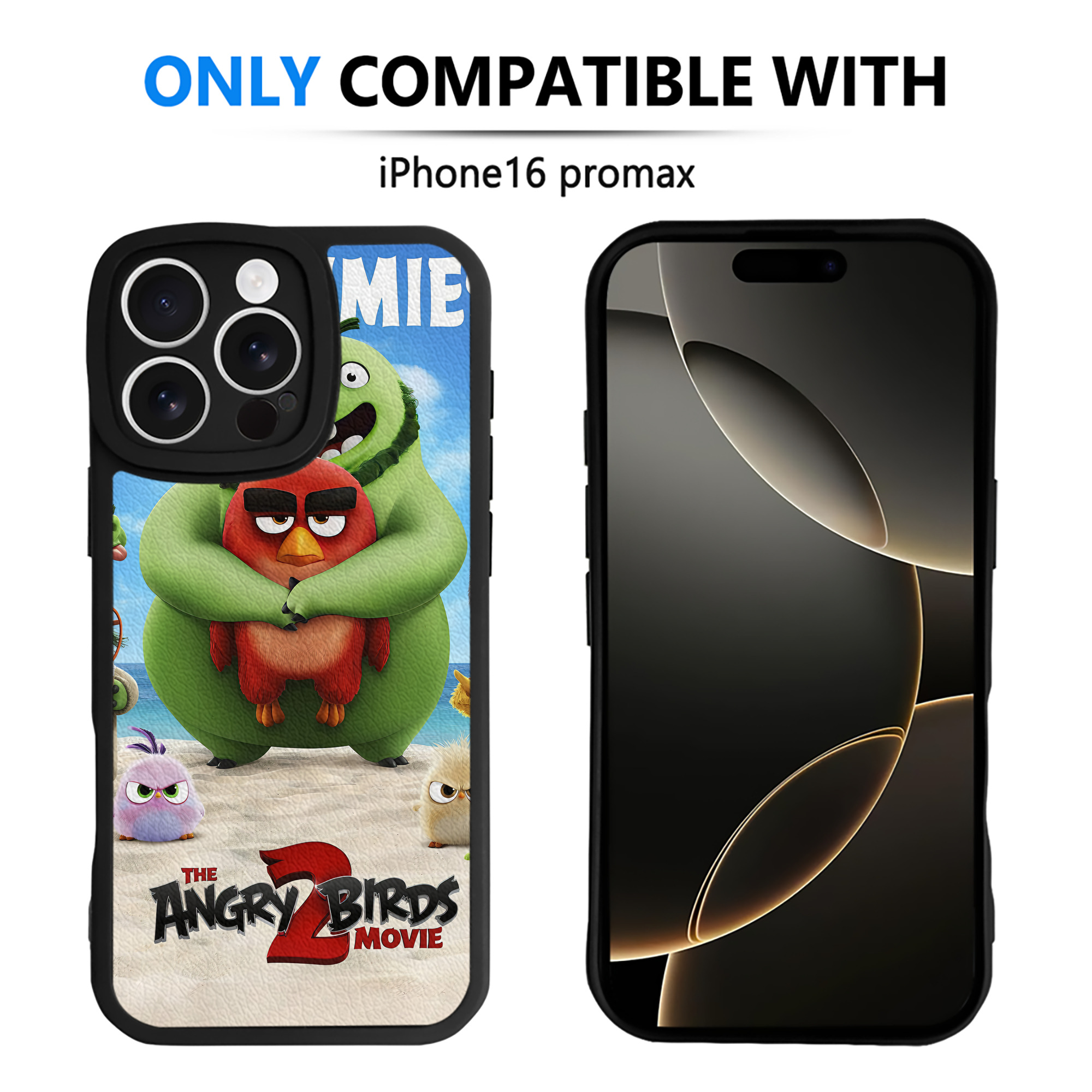 （画像用） Angry Birds アングリーバード 【iPhone 16シリーズ対応】シリコンスマホケース（レザー調） 材質：シリコン